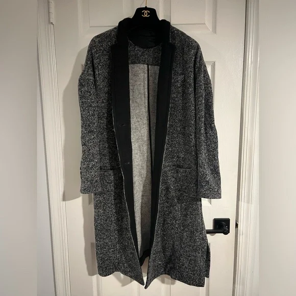 ATM Anthony Thomas Melillo Kimono Overcoat Heather Gray Women Size Small $795